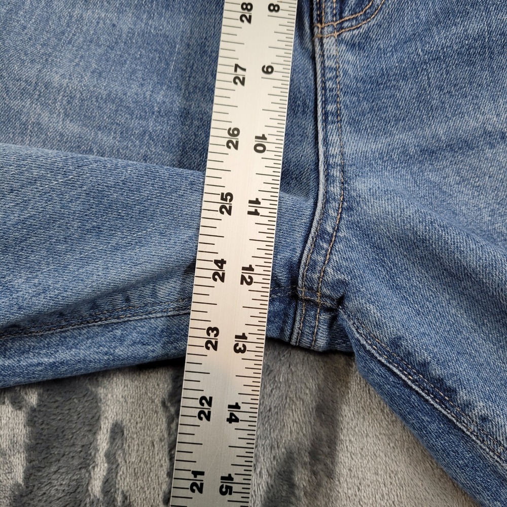 American Eagle Stretch Mom Jeans Womens 8 Regular Blue Distressed High Rise - Picture 7 of 8